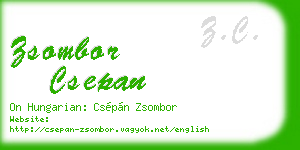 zsombor csepan business card